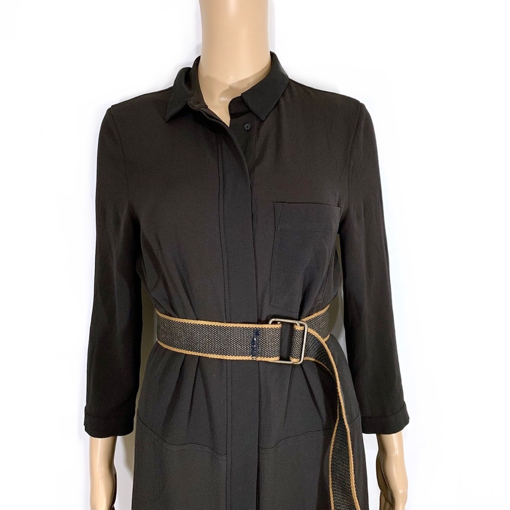 H&M Gray Shirt Dress W/ Belt - Picture 3 of 8